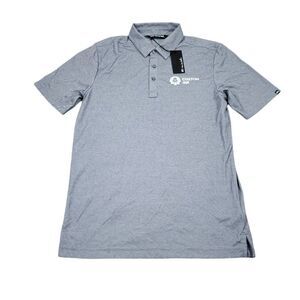 Travis Mathew Oceanside Heather Polo Shirt Size Small Gray Golf Custom Ink